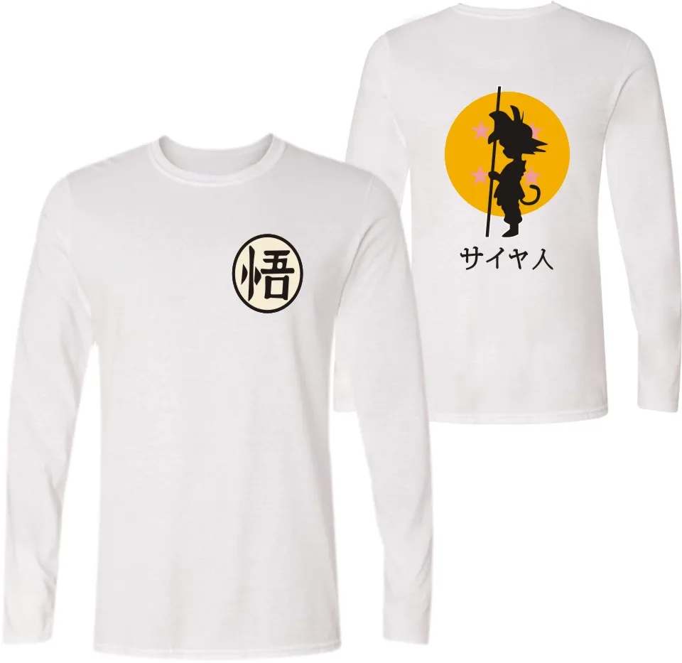 New Dragon Ball T-shirt Men 2017 Casual Funny Clothing Print Sun Wukong Fit Cosplay Long Sleeve Tees | Мужская одежда