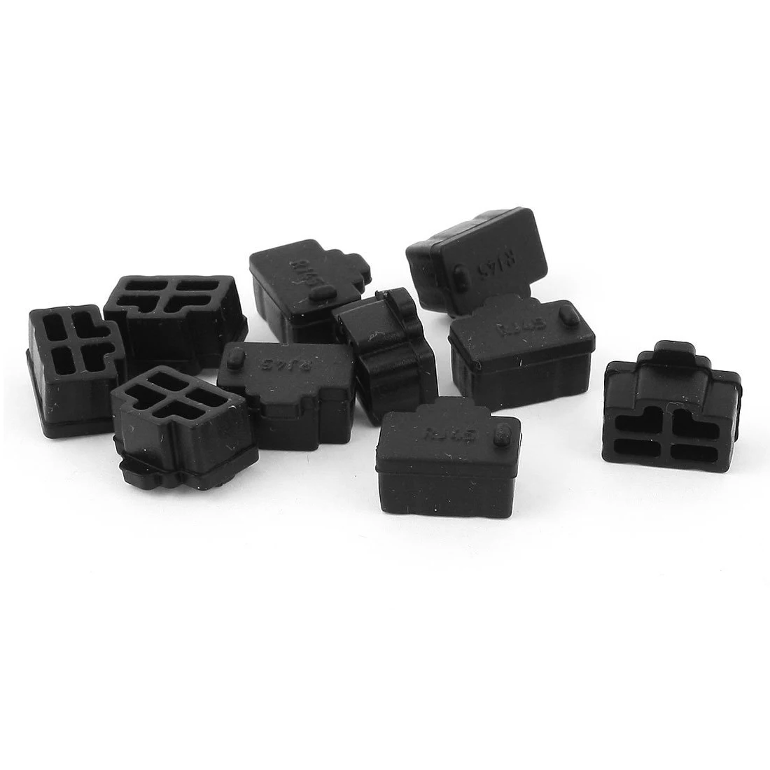 10 шт. Черная защитная крышка от пыли для портов Ethernet RJ45 | Компьютеры и офис