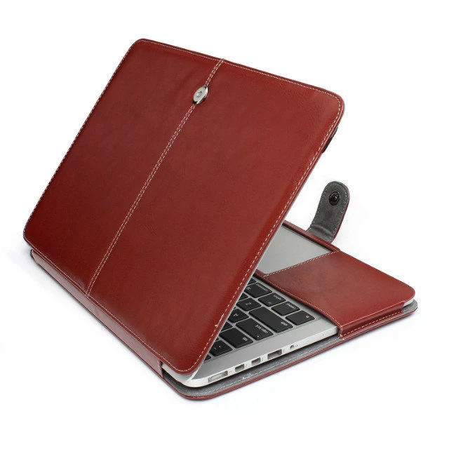 Деловой PU кожаный кейс для ноутбука Apple Macbook Pro Air retina 11 12 13 15 дюймов ультрабук чехол