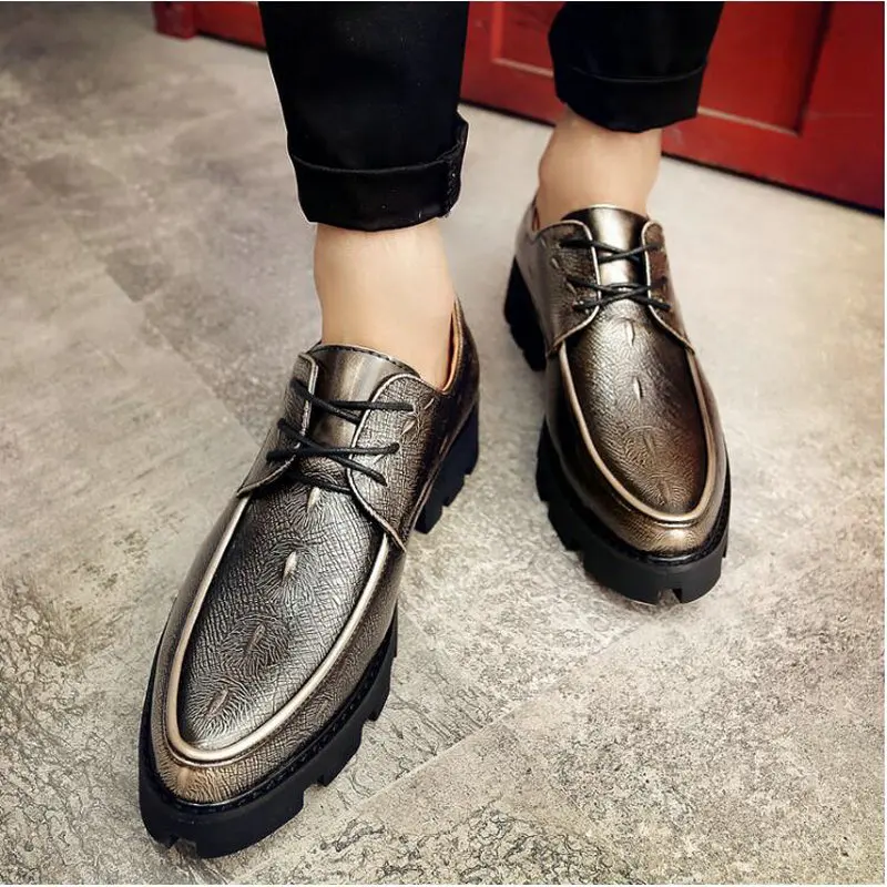 Мужские туфли-оксфорды с острым носком деловые базовые туфли для вождения