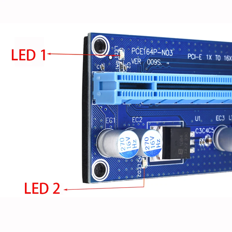 50 шт. 009S Risers PCIe PCI E Express Riser Card 1X to16x USB 3 0 кабель для передачи данных 6 Pin SATA источник