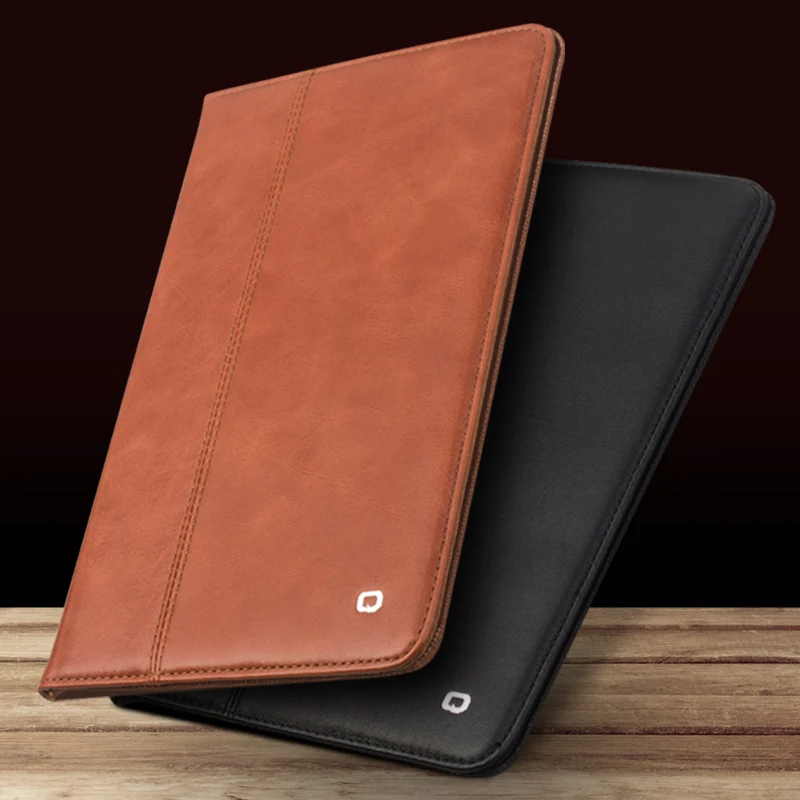 QIALINO роскошный для iPad Pro 9,7 чехол из натуральной кожи с откидной крышкой и подставкой, умный чехол для пробуждения/сна, для iPad Pro 9,7 кожаный чехол