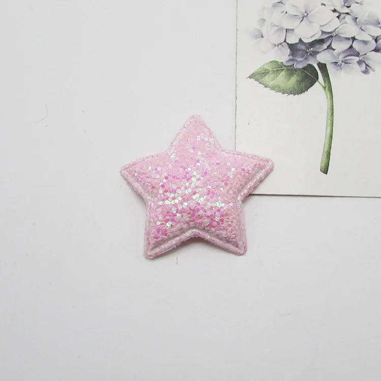 Блестящие звезды сердце Цветы для рукоделия аксессуары - Цвет: pink star