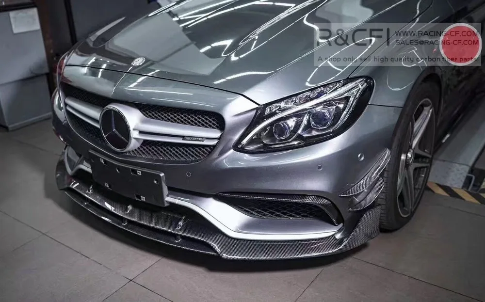 W205 C63 AMG купе бампер губы/углеродного волокна canards крылышками для Benz 2 дверный