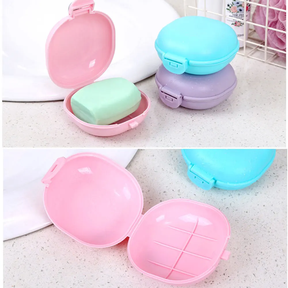 Конфетный цвет для дома путешествий хранения мыла держатель с крышкой