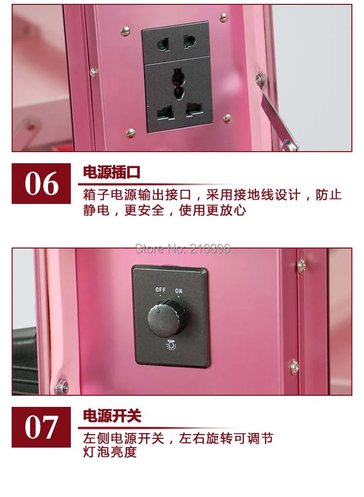 Профессиональный Чехол для макияжа с подсветкой ножками и зеркалом | Багаж сумки