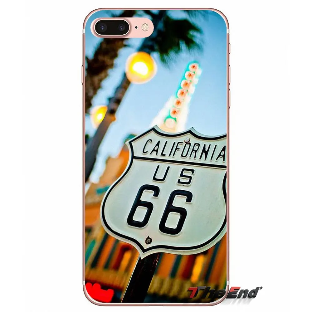 Шоссе 66 США чехол для автомобильного мотоцикла iPhone X 4 4S 5 5S 5C SE 6 6S 7 8 Plus Samsung Galaxy J1 J3 J5