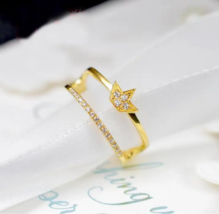 Hot sale Pure AU750 Yellow Gold Crown Cubin Zirconia Ring 2.4g size US 7 | Украшения и аксессуары