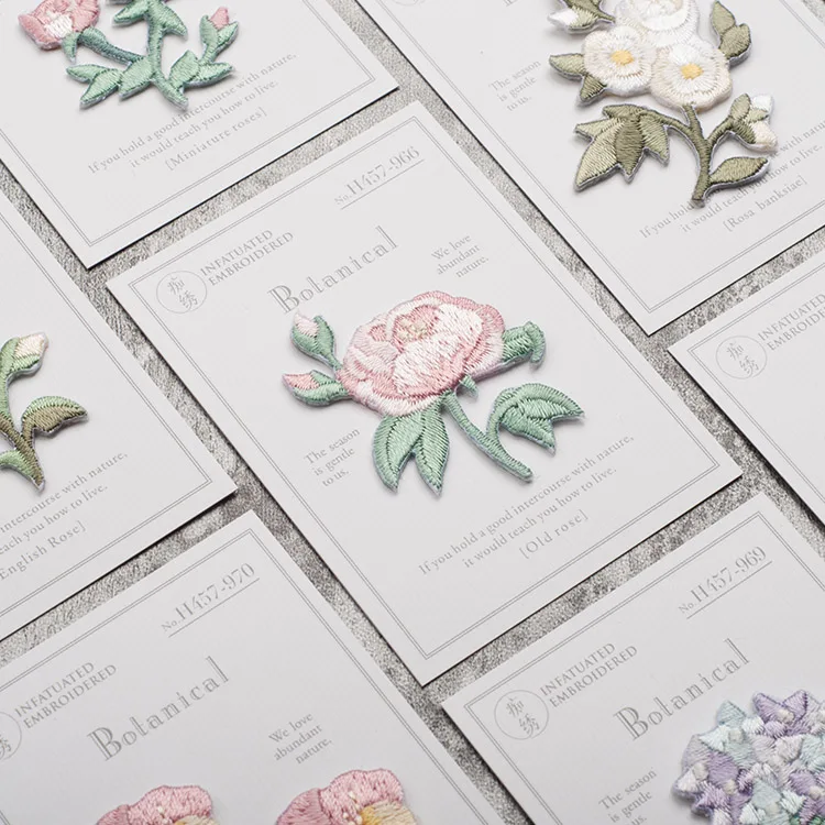 Цветочная вышивка горячая нашивка для одежды модные diy аксессуары украшения клей