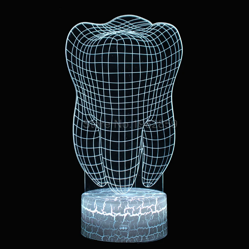 Тип зубов 3D Светодиодная лампа стоматологический креативный подарок красочный 3D зуб градиентный светильник стоматологическая клиника художественная работа Artware ночные стоматологические шоу