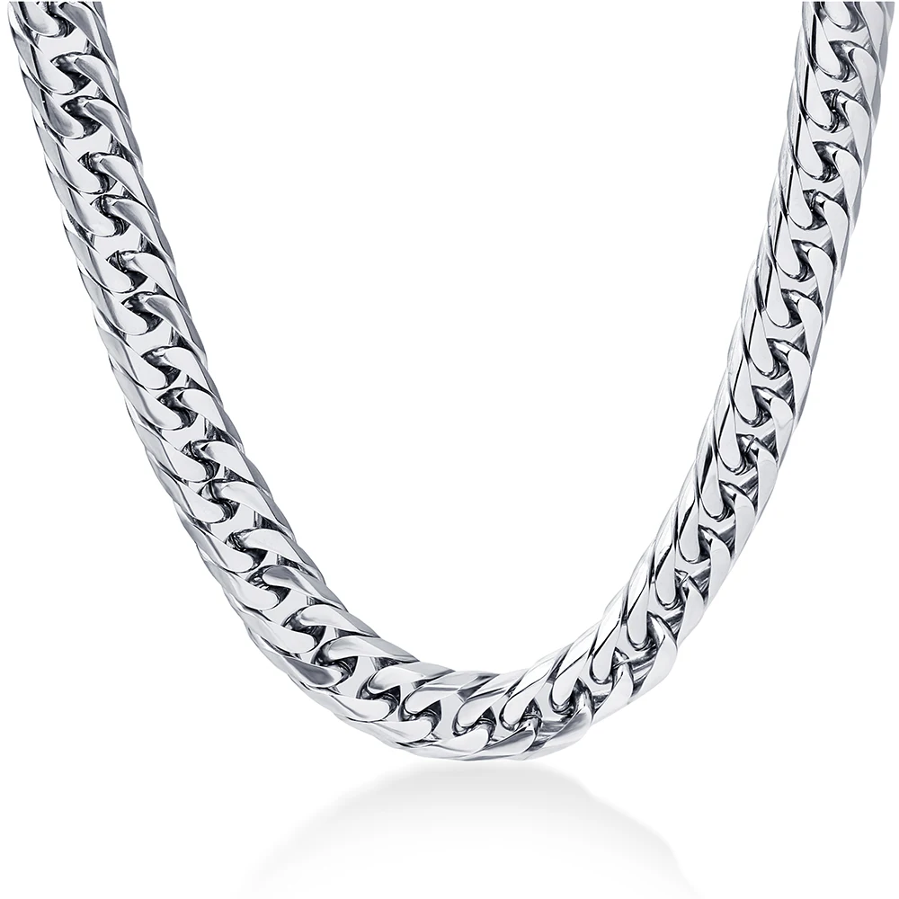 NIBA 8 мм Широкий мужские цепи Collana Uomo 24 дюйма чайник из нержавеющей стали с