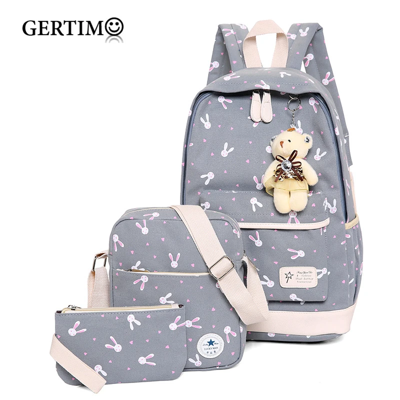 3 шт./компл. детский вместительный рюкзак школьные сумки для девочек-подростков