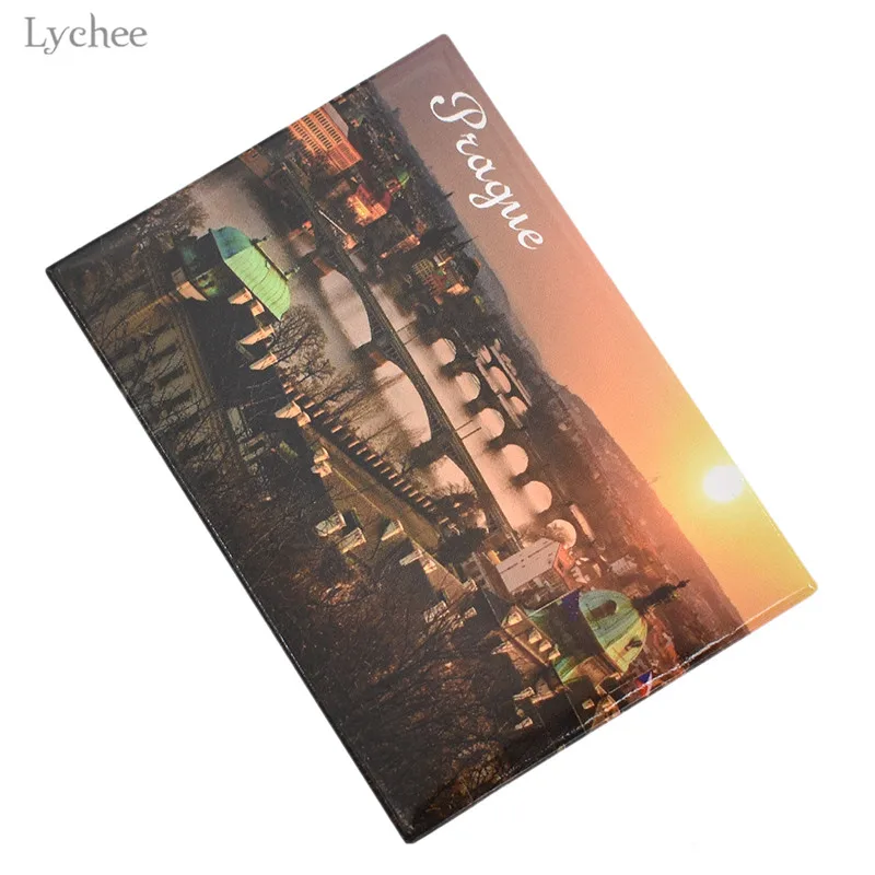 Магнитные магнитные наклейки для холодильника Lychee Life City In The Sunset Prague детские