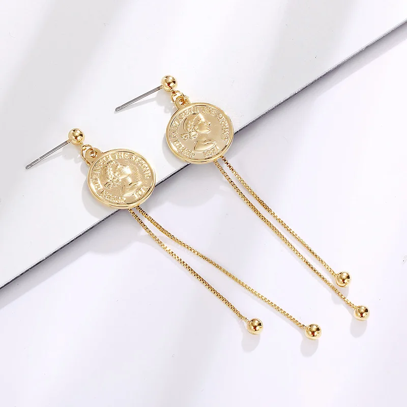Hongye женские серьги капельки с Круглым Диском модные ювелирные изделия для женщин