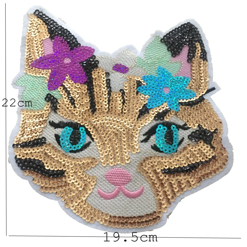 Красота Cat патч для одежды Высокое качество 3D нашивки с Блестками одежда ткани