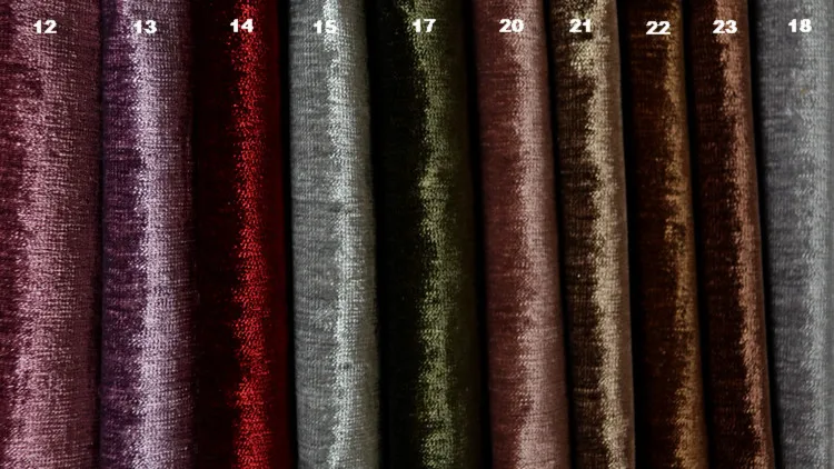 Оригинальные высококлассные шенильные занавески из однотонной ткани 20 цветов |