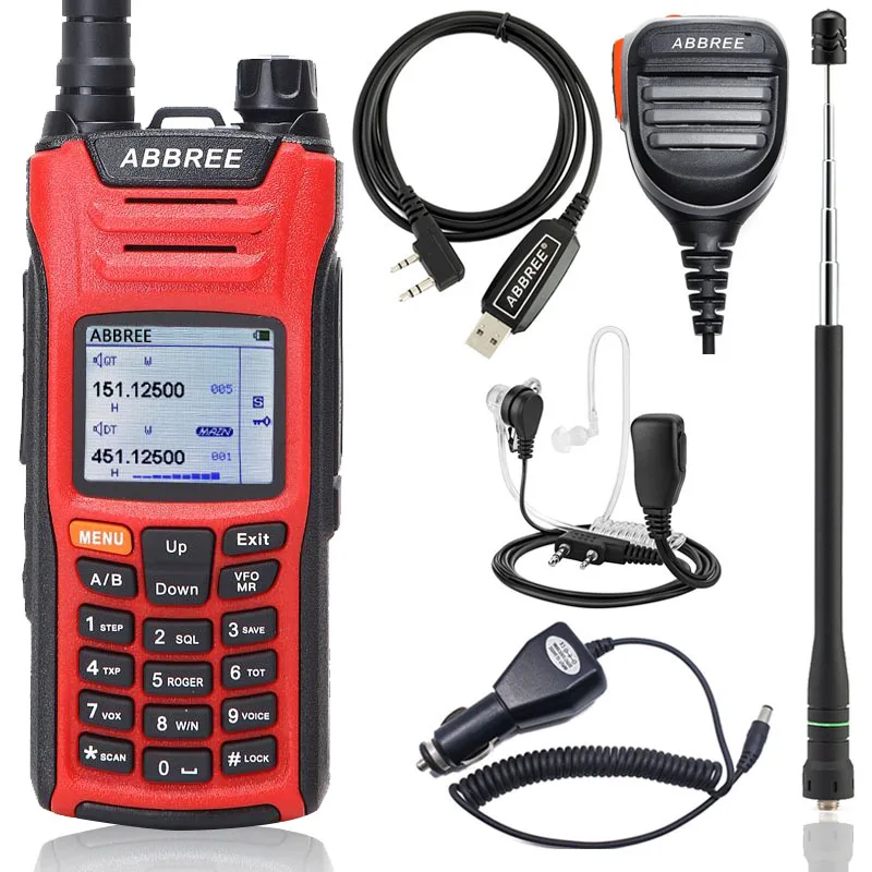 ABBREE AR-F6 рация шесть 6 диапазонов полицейский диапазон ЖК-дисплей цветной дисплей 125-560 МГц двойной режим ожидания 999CH VOX DTMF SOS двухстороннее радио - Цвет: as pic show 5