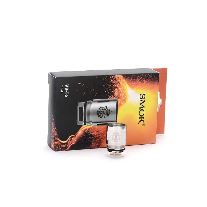 Оригинал smok tfv8 катушки v8-t6 головы V8 T6 core 0.2ohm Электронные сигареты Интимные
