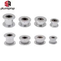 10pcs gt2 idler timing pulley 16 tooth 20 teeth with 3mm or 5mm bore with bearings for 3d printer parts timing belt 6mm 10mm
