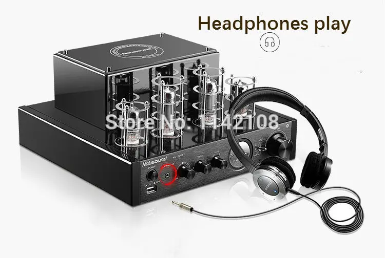 Черный Nobsound MS-10D MKII Bluetooth/USB/Наушники Hi-Fi стерео усилитель аудио 25 Вт * 2 вакуумный