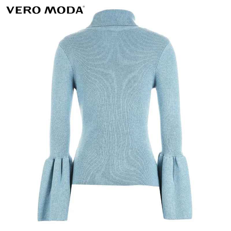 Veromoda Брендовые женские вязаные свитера с отложным воротником и расклешенными