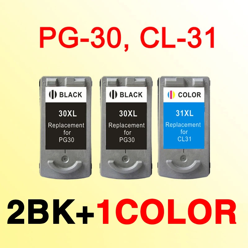 

3x PG-30 CL-31 ink cartridges compatible for pg30 cl31 CANON MP140 MP210 MP470 MX300 MX310 PIXMA iP1800 iP2600