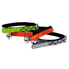 Регулируемый Светоотражающий ошейник с колокольчиком, дизайнерские зажимы для следов лап и кошек, защитные ошейники для домашних животных