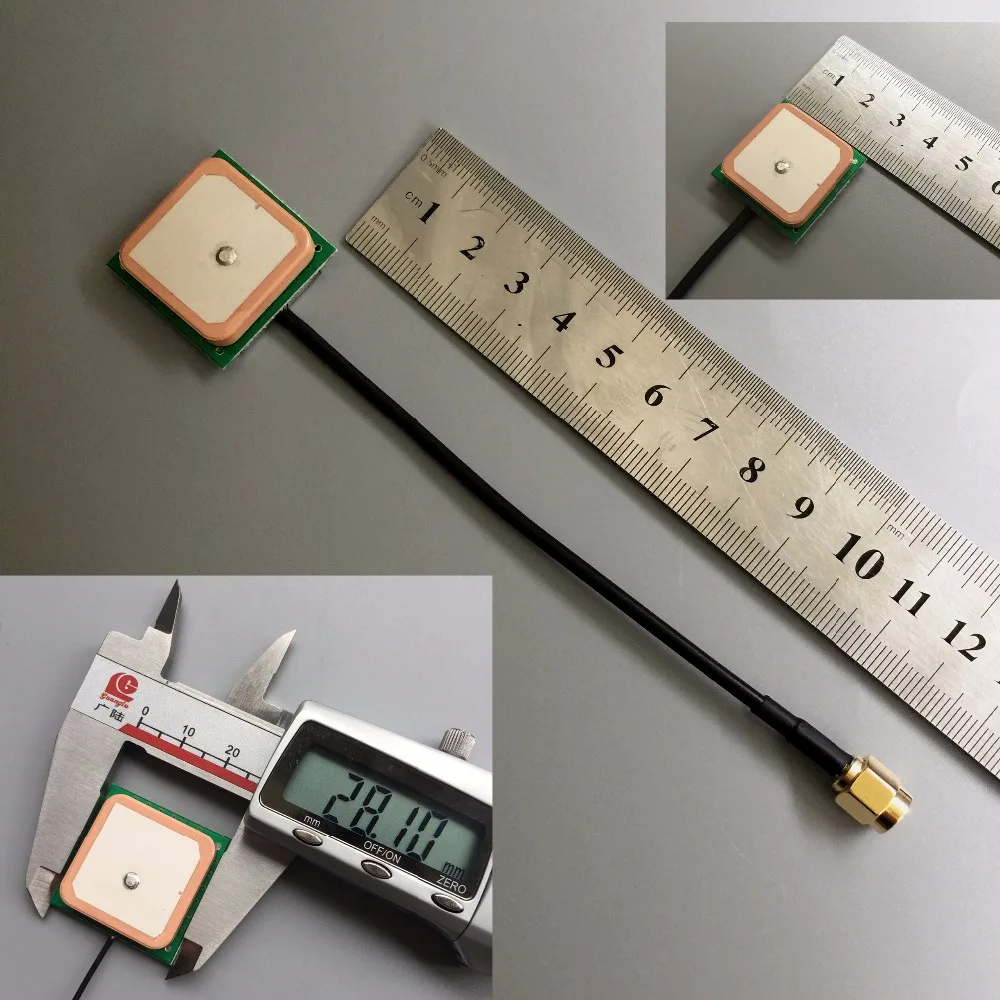 GNSS gps ГЛОНАСС антенна 28dB с высоким коэффициентом усиления SMA разъем. Керамический патч Встроенный gps активная антенна 1575,42 МГц