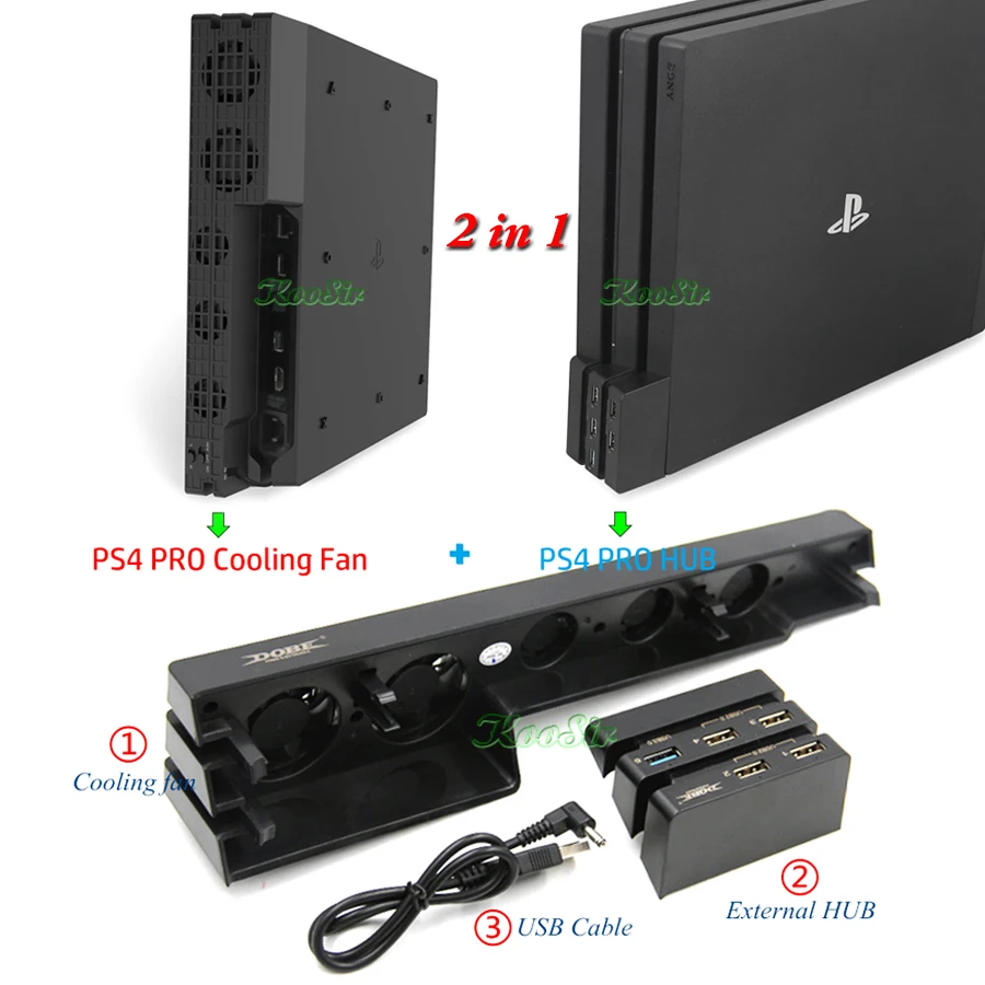 2 в 1 Набор PS4 PRO многофункциональный вентилятор быстрого охлаждения подставка для
