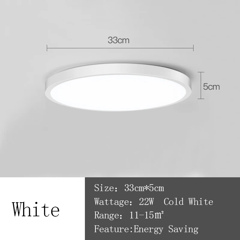 White Cover 33cm 220V светодиодный потолочный светильник для дома круглый потолочный светильник Панель 30 Вт, 50 Вт, ручная сборка поверхности Cocina аккесорио потолочный для Кухня Освещение в гостиную - Цвет корпуса: White Cover 33cm