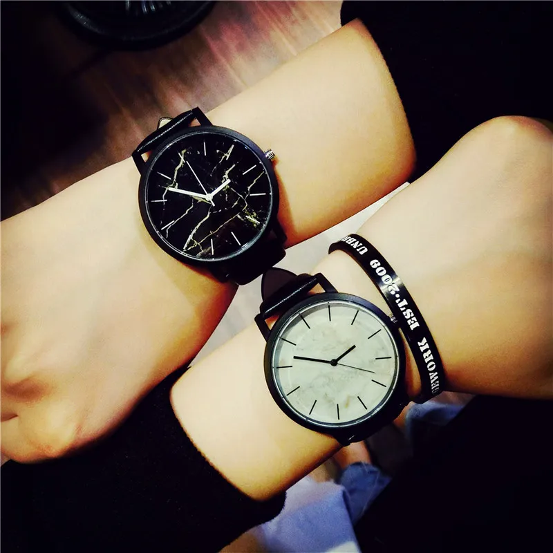 Женские часы с мраморной отделкой британский стиль модные мраморные циферблатом