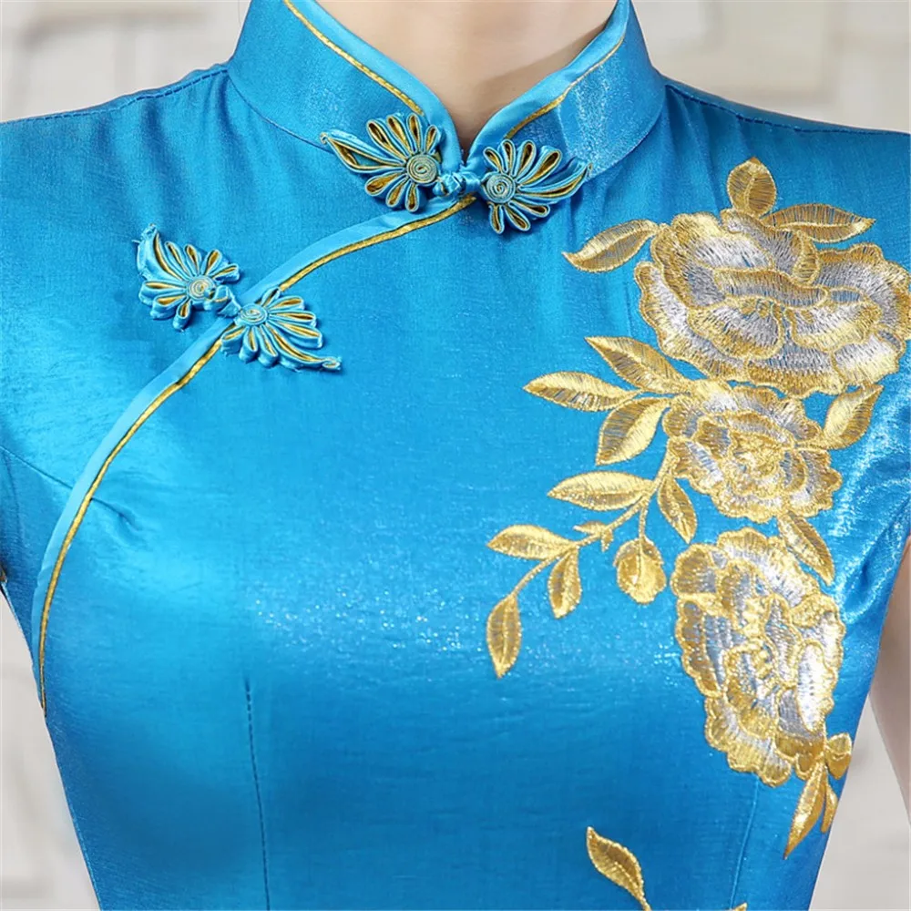 Шанхай история Феникс Вышивка Восточный стиль платья Qipao женское традиционное платье Китайский Cheongsam длинное китайское платье красный