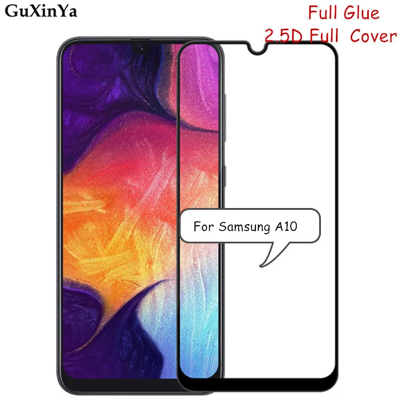 Защитное стекло для экрана Samsung Galaxy A10 закаленное с полным покрытием A105F |