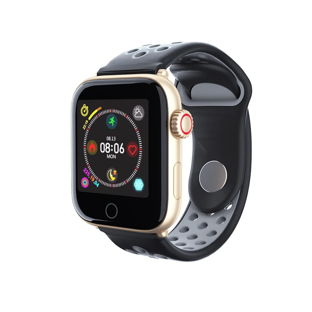 gold gray Torntisc 1.3 Inch Smart Watch IP67 Waterproof Heart Rate Monitor Blood Pressure For Apple Watch Android Phone SmartWatch Men - Цвет: gold gray