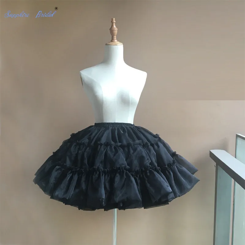 Сапфировая Свадебная Женская юбка 50 s, Милая юбка из органзы, короткая юбка-пачка, Нижняя юбка для костюма, платье лолиты, Нижняя юбка