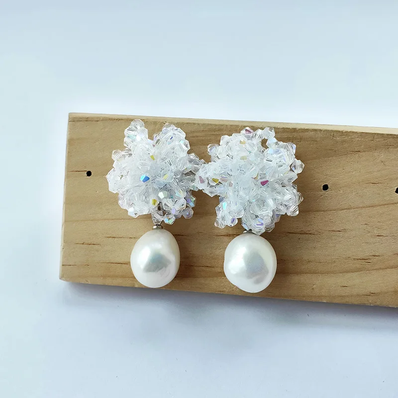 5 пар модные богемные серьги ручной работы из шпагата с кристаллами капли