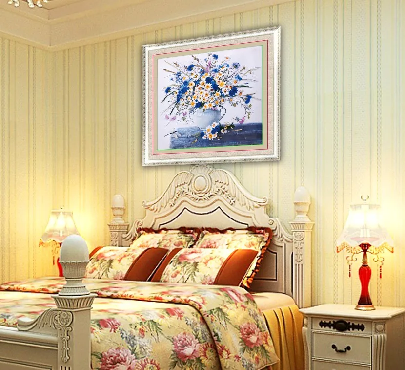 Набор для рукоделия набор из ленты и вышивки крестом элегантная ваза цветы