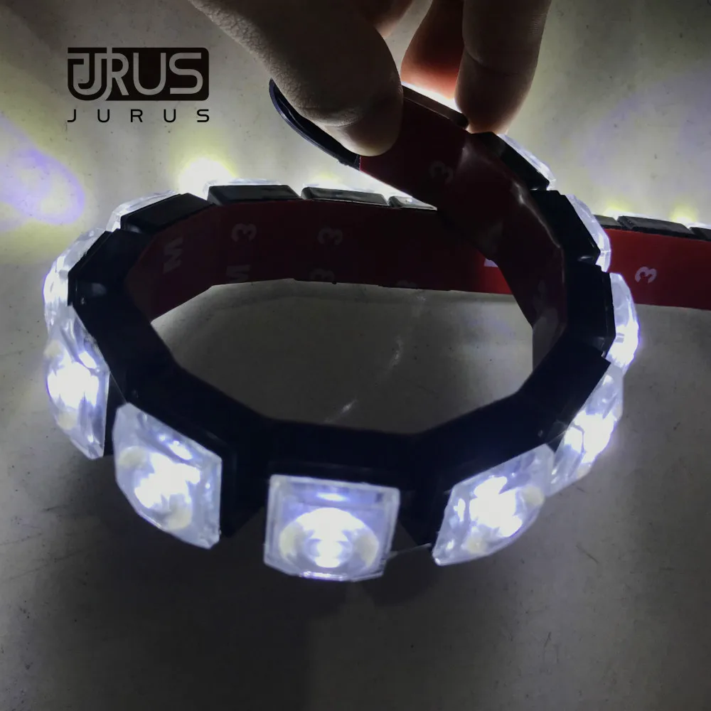 JURUS 2 шт автомобилей дневного света DRL Гибкая вождения Светодиодные ленты
