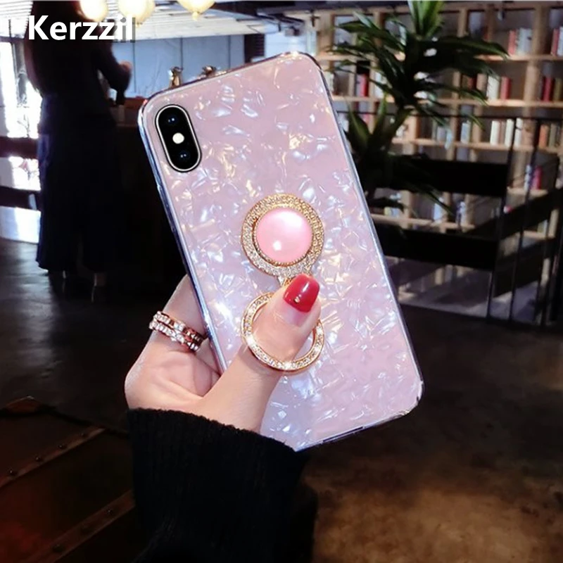 Роскошный блестящий чехол Kerzzil для телефона iPhone X XR Xs Max девочек с алмазным