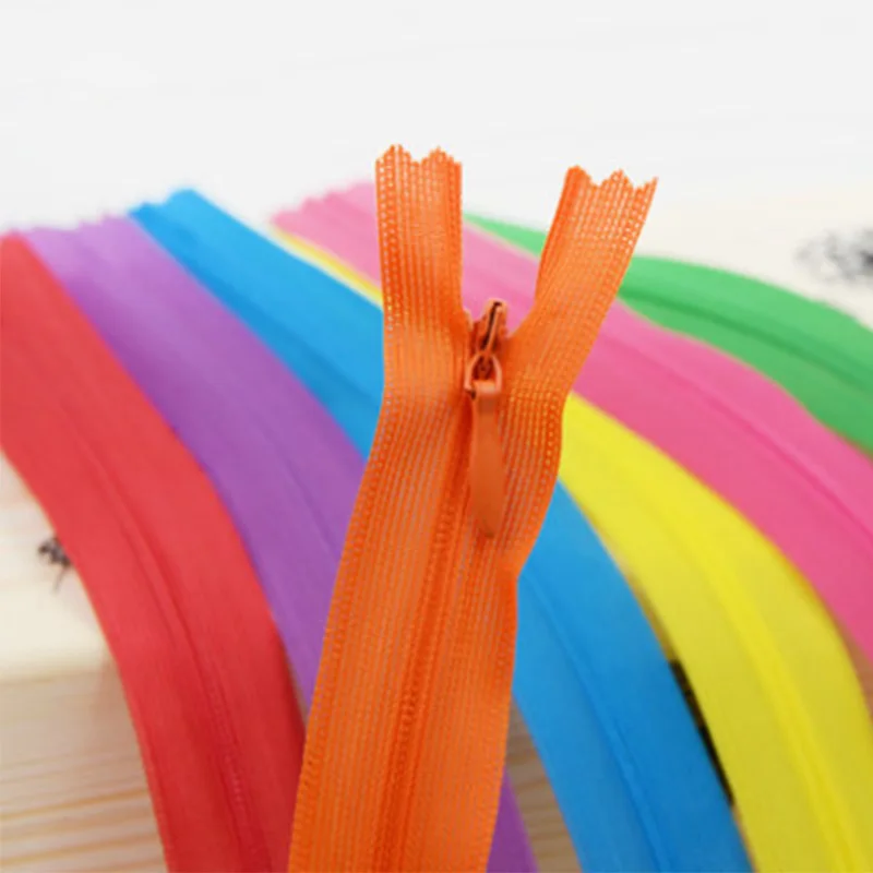 8 шт 3#60 см длинные змейки-невидимки красный кофе зеленый черный DIY нейлоновая застежка-молния для шитья материал для вышивания для расшития подушек инструмент