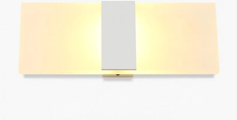 White rectangle Светодиодный светильник 220 В для помещений, домашний прикроватный светильник для спальни, гостиной, кухни, балкона, прохода, лестницы, ванной комнаты, настенный светильник, светильник для коридора - Цвет абажура: White rectangle