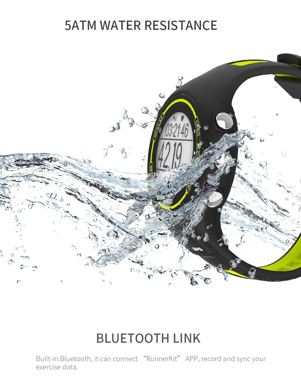 EZON gps спортивные часы водонепроницаемые Смарт Bluetooth оптический датчик пульсометр цифровые часы мужские часы saat Relogio Masculino