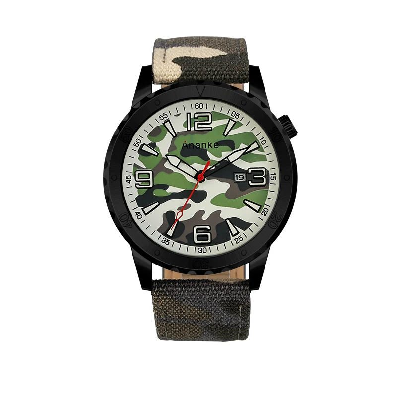 Ananke мужские спортивные военные часы Мужские кварцевые аналоговые нейлоновые