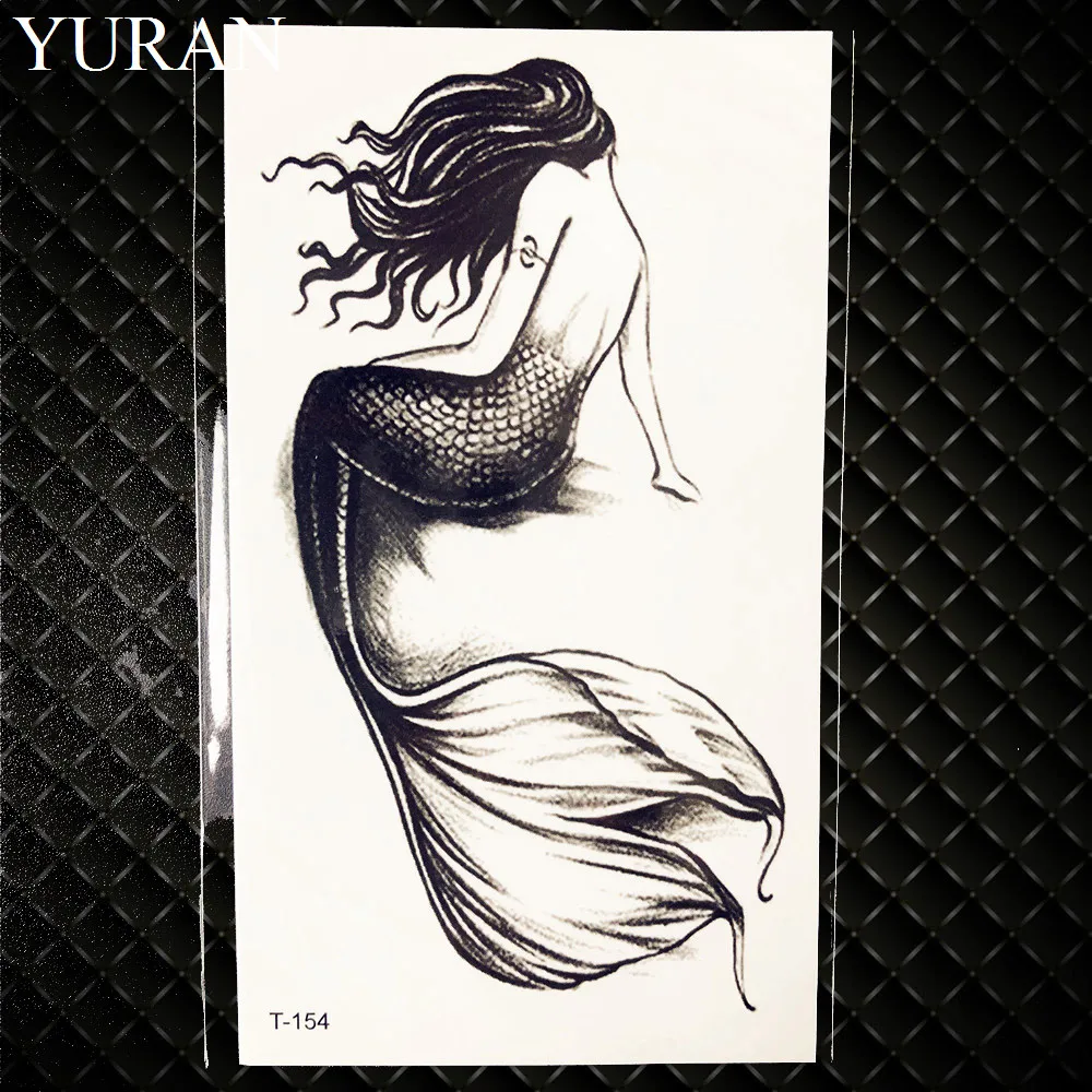 25 дизайнерских черных татуировок наклейки женские Типсы для макияжа Временные