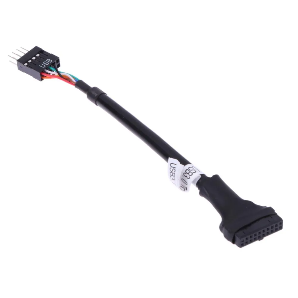 1 шт./2 шт./5 шт. черный 19 Pin USB 3 0 мама до 9 2 папа материнская плата кабель адаптер