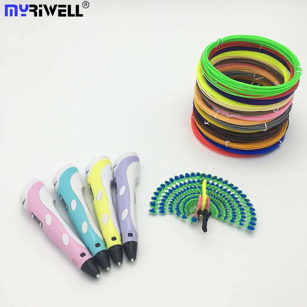 Myriwell 3D Ручка с ЖК экраном 1 75 мм ABS нить для рисования со светодиодным дисплеем