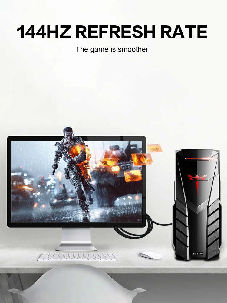 Кабель для дисплея 1/3/5 м 144 Гц 4K ultra HD 3D V1.2 DP-DP 21 6 Гбит/с Кабель-адаптер ПК HDTV