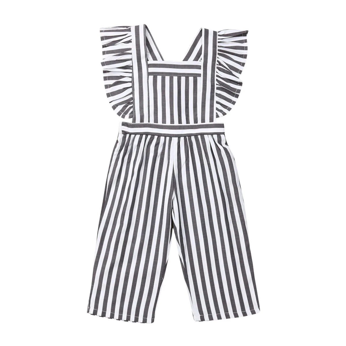Новинка Детский комбинезон в полоску для маленьких девочек одежда костюм