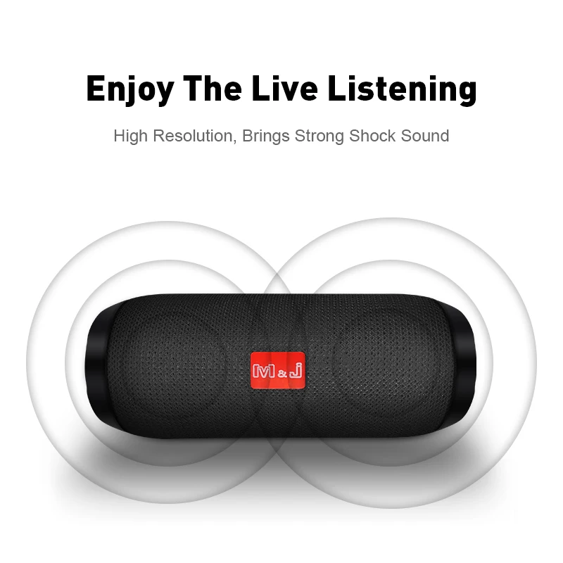Bluetooth Колонка M & J TG117 беспроводная водонепроницаемая портативная уличная мини