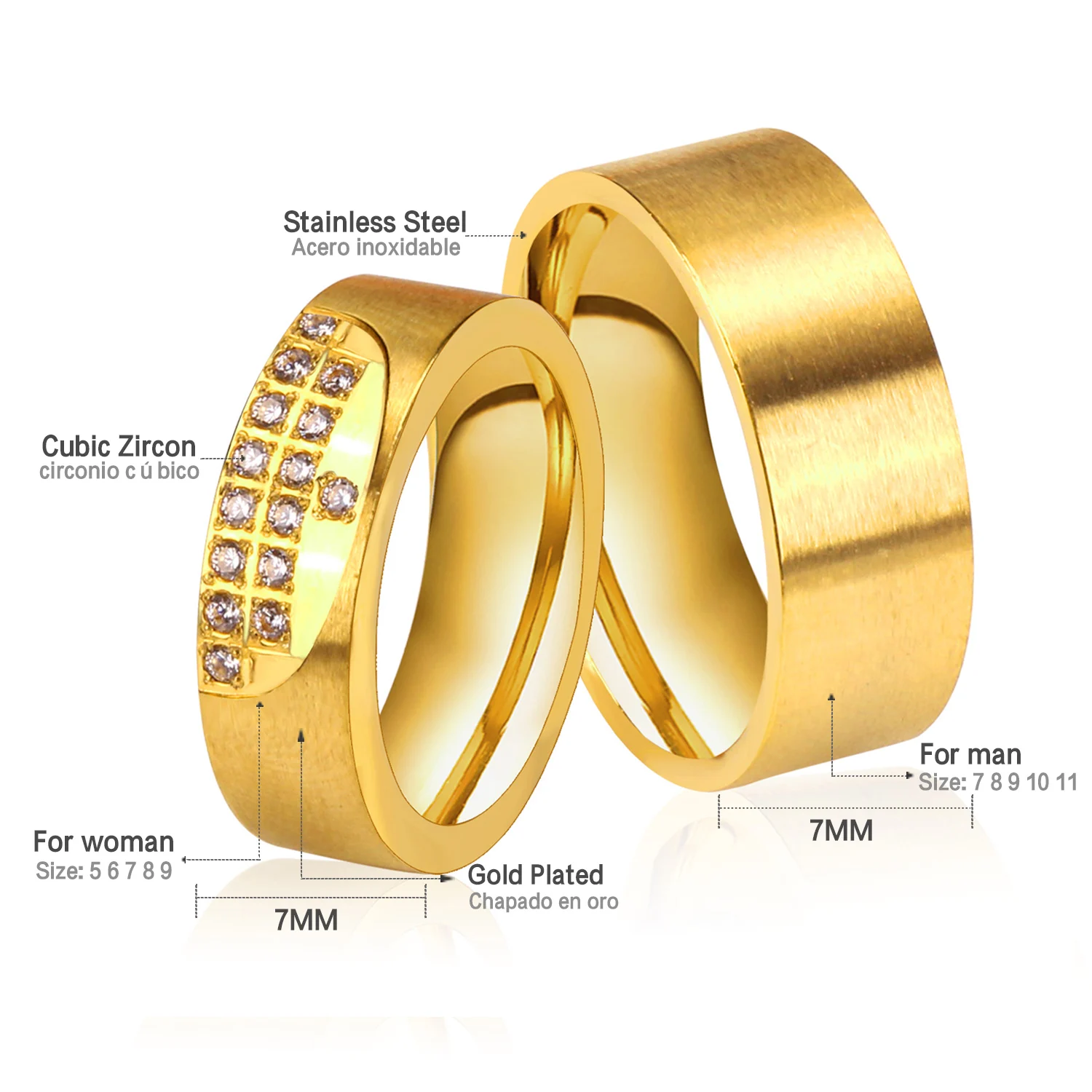 LUXUSTEEL золотой цвет искусство для женщин свадебные украшения модные CZ кольца на